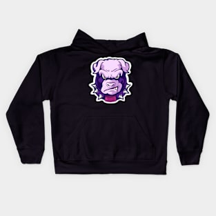 Angry Bulldog Face Gift Beware for the Bulldog Kids Hoodie